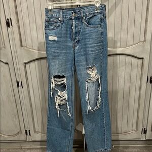 Aeropostale Blue Boyfriend Jeans Distressed Casual